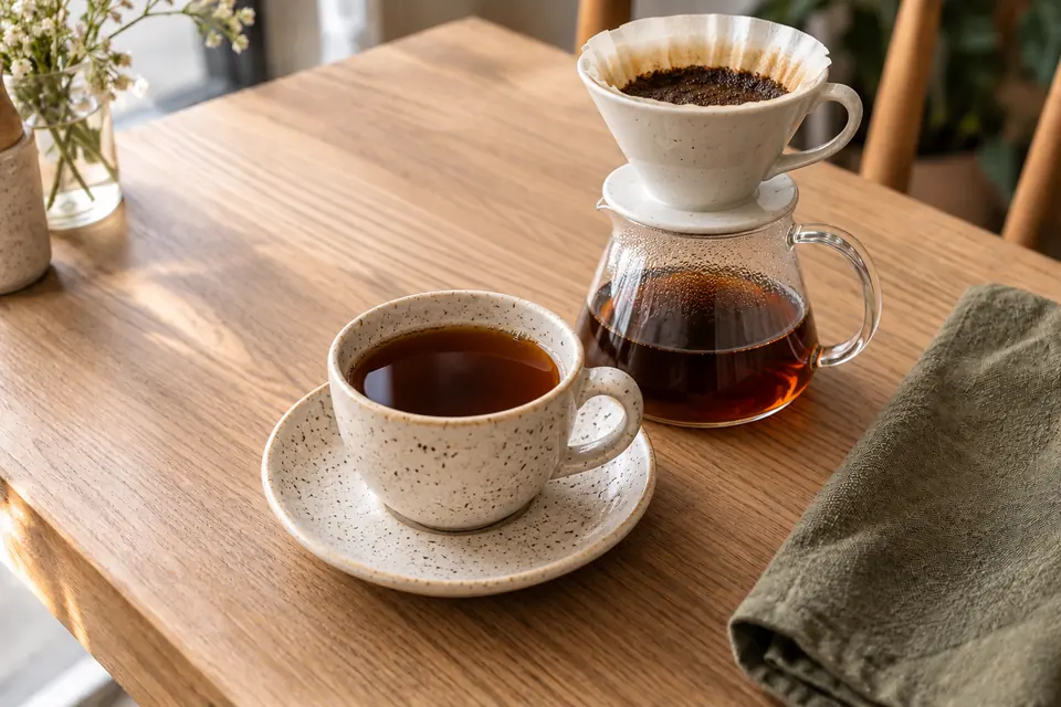 AI-generated hand-brewed filter coffee from the concept menu.